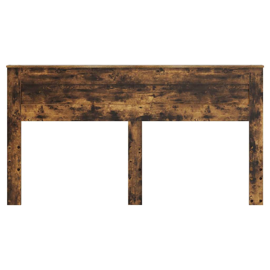 vidaXL Κεφαλάρι με κεφαλάρι Καπνιστό Δρύς 180 cm Επεξεργασμένο ξύλο