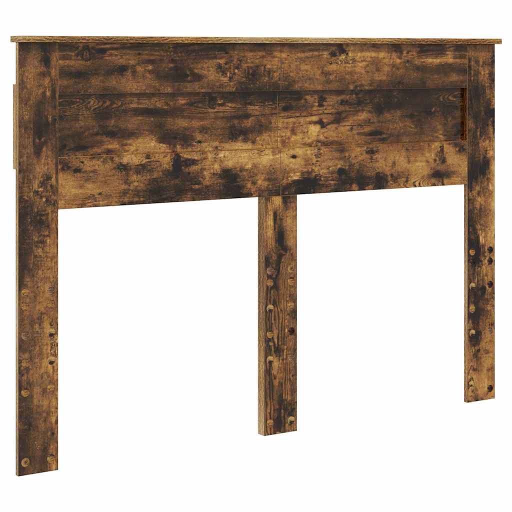 vidaXL Κεφαλάρι με κεφαλάρι Καπνιστό Δρύς 160 cm Επεξεργασμένο ξύλο