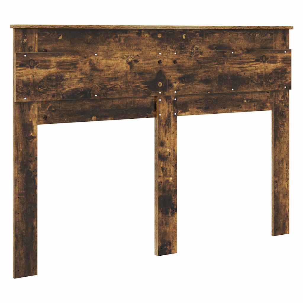 vidaXL Κεφαλάρι με κεφαλάρι Καπνιστό Δρύς 140 cm Επεξεργασμένο ξύλο