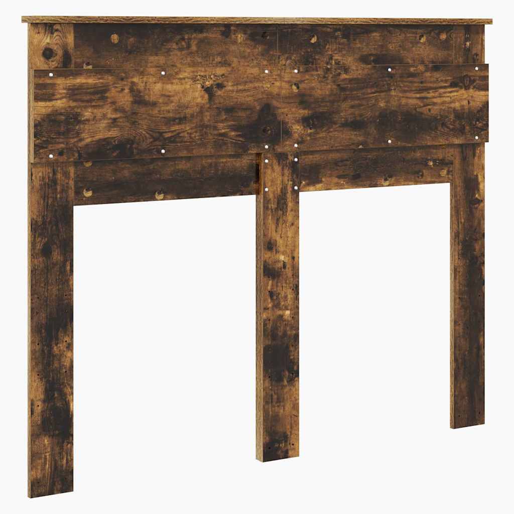 vidaXL Κεφαλάρι με κεφαλάρι Καπνιστό Δρύς 135 cm Επεξεργασμένο ξύλο