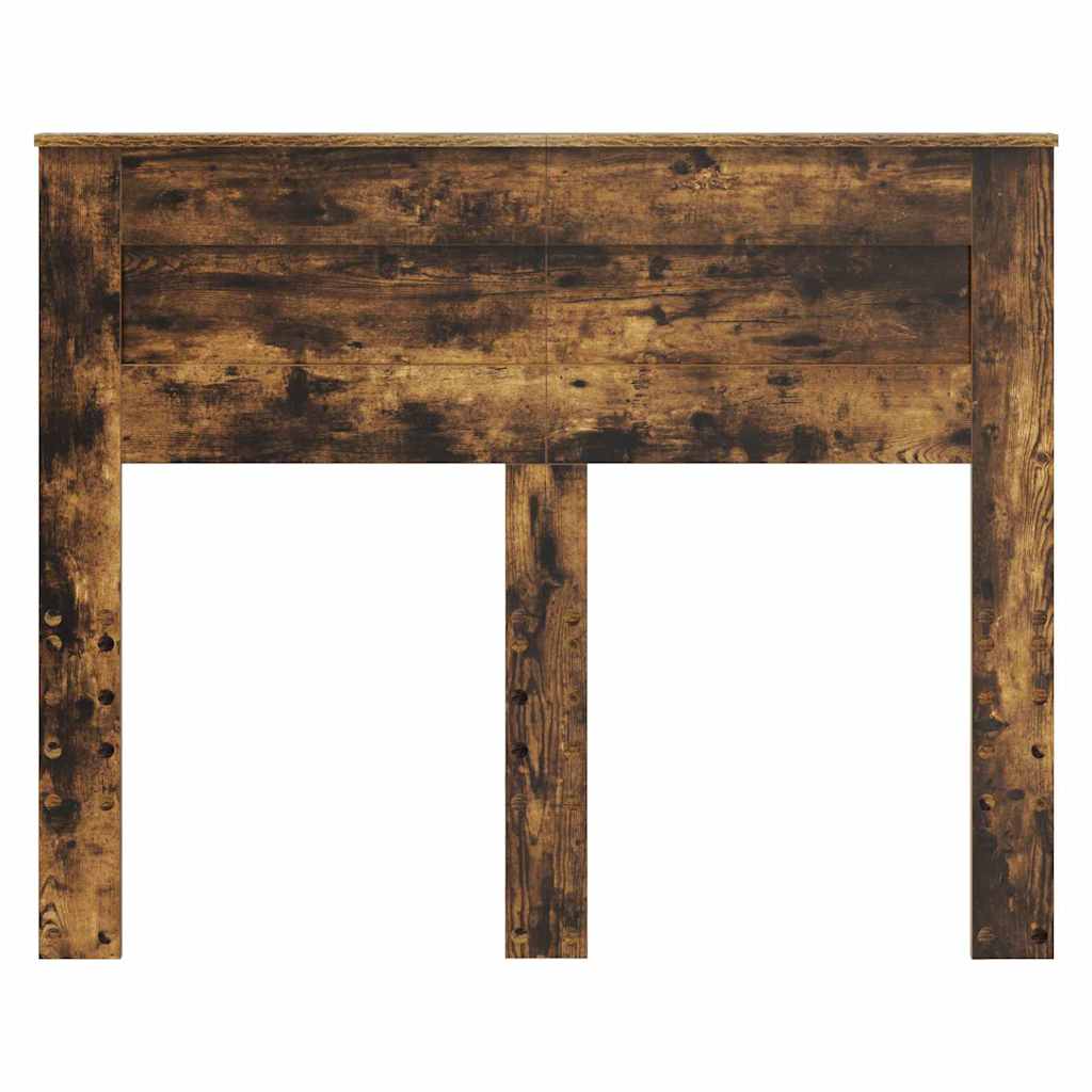 vidaXL Κεφαλάρι με κεφαλάρι Καπνιστό Δρύς 135 cm Επεξεργασμένο ξύλο