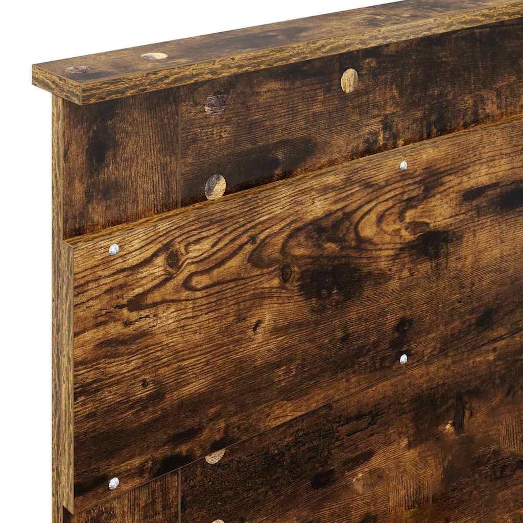 vidaXL Κεφαλάρι με κεφαλάρι Καπνιστό Δρύς 80 cm Επεξεργασμένο ξύλο