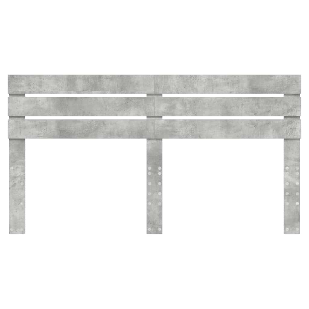 vidaXL Κεφαλάρι με κεφαλάρι Σκυρόδεμα Γκρι 200 cm Επεξεργασμένο ξύλο