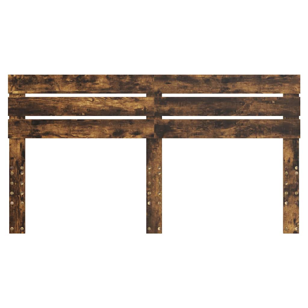 vidaXL Κεφαλάρι με κεφαλάρι Καπνιστό Δρύς 200 cm Επεξεργασμένο ξύλο