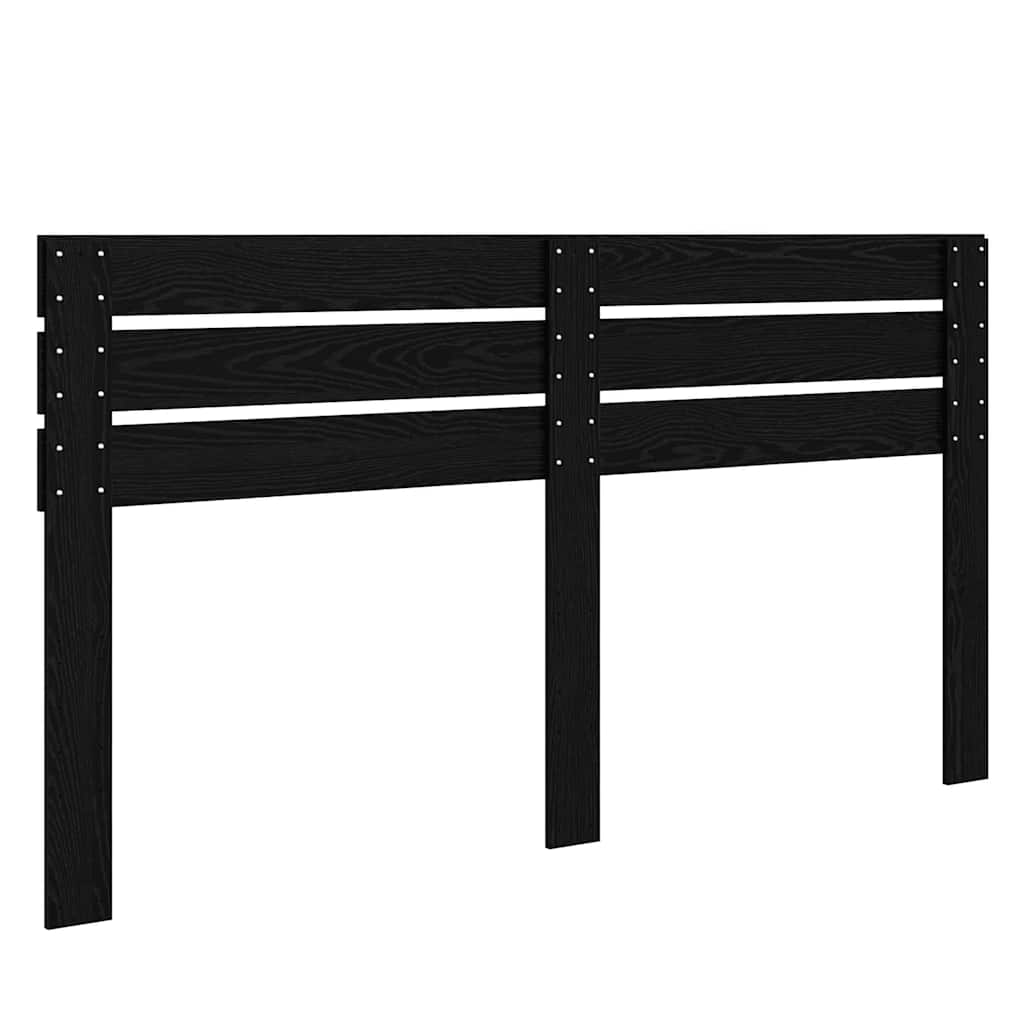 vidaXL Κεφαλάρι με κεφαλάρι Μαύρη Οξυά 180 cm Επεξεργασμένο ξύλο