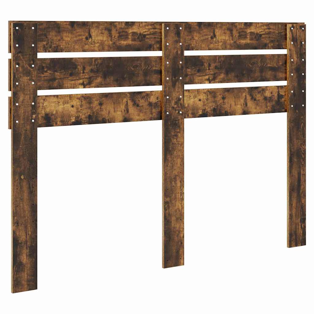 vidaXL Κεφαλάρι με κεφαλάρι Καπνιστό Δρύς 140 cm Επεξεργασμένο ξύλο