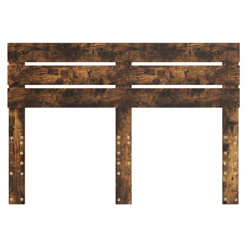 vidaXL Κεφαλάρι με κεφαλάρι Καπνιστό Δρύς 140 cm Επεξεργασμένο ξύλο