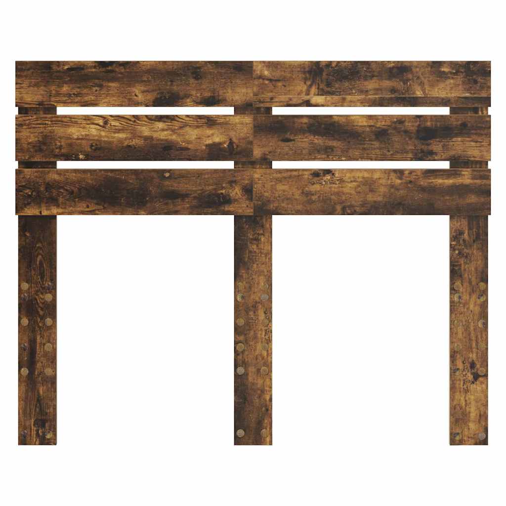 vidaXL Κεφαλάρι με κεφαλάρι Καπνιστό Δρύς 135 cm Επεξεργασμένο ξύλο