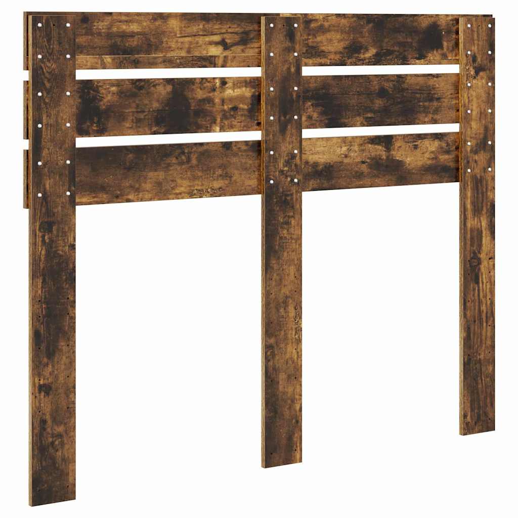 vidaXL Κεφαλάρι με κεφαλάρι Καπνιστό Δρύς 120 cm Επεξεργασμένο ξύλο