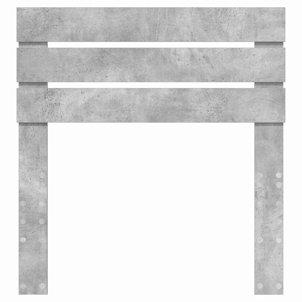 vidaXL Κεφαλάρι με κεφαλάρι Σκυρόδεμα Γκρι 80 cm Επεξεργασμένο ξύλο
