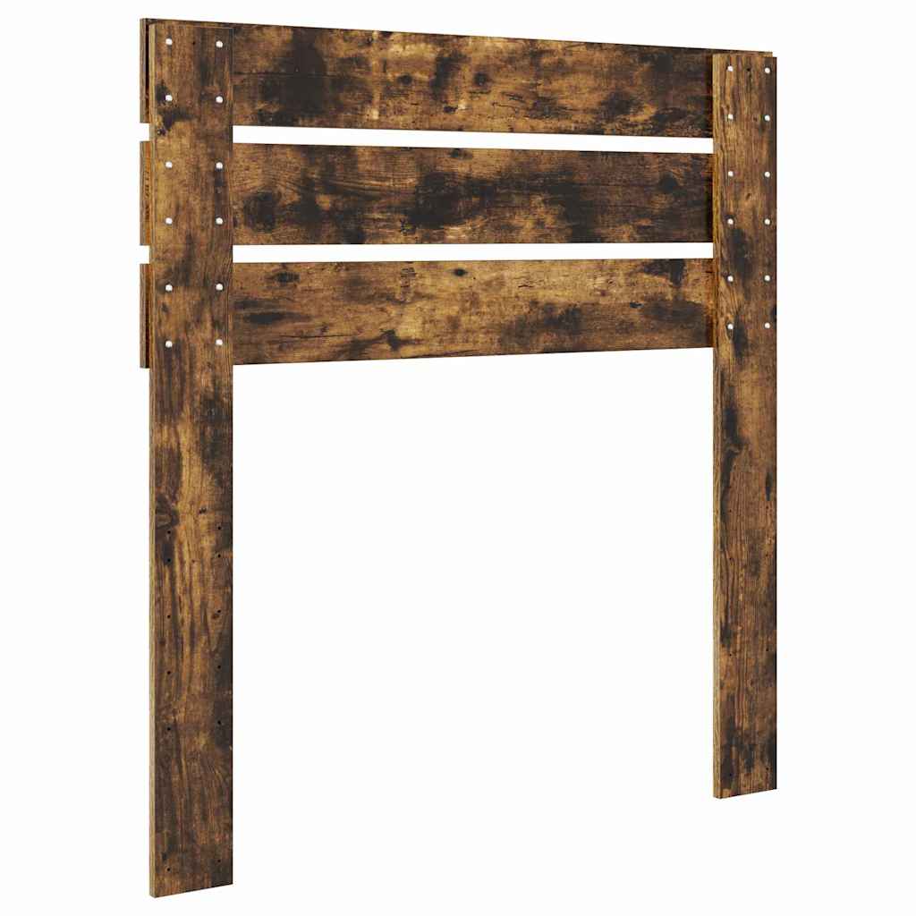 vidaXL Κεφαλάρι με κεφαλάρι Καπνιστό Δρύς 75 cm Επεξεργασμένο ξύλο