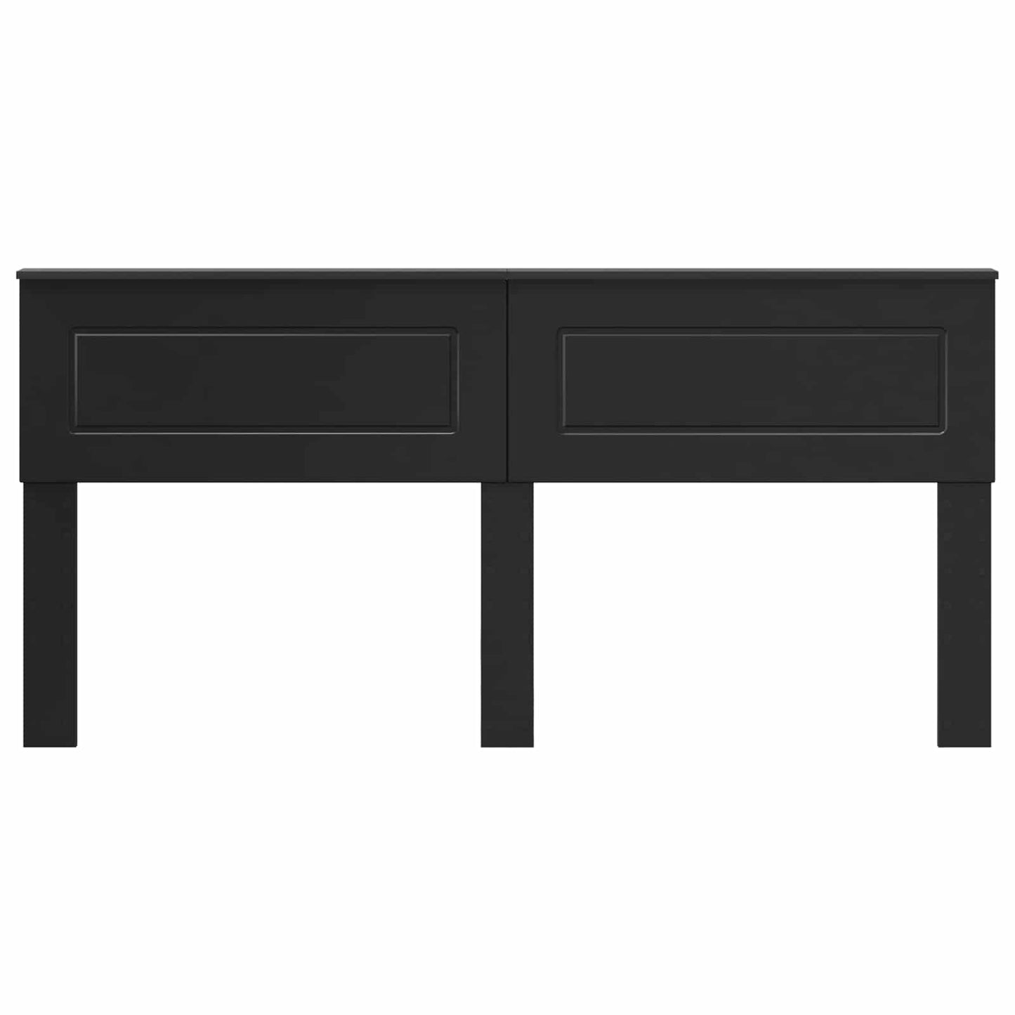 vidaXL Κεφαλάρι με κεφαλάρι Μαύρη Οξυά 180 cm Επεξεργασμένο ξύλο