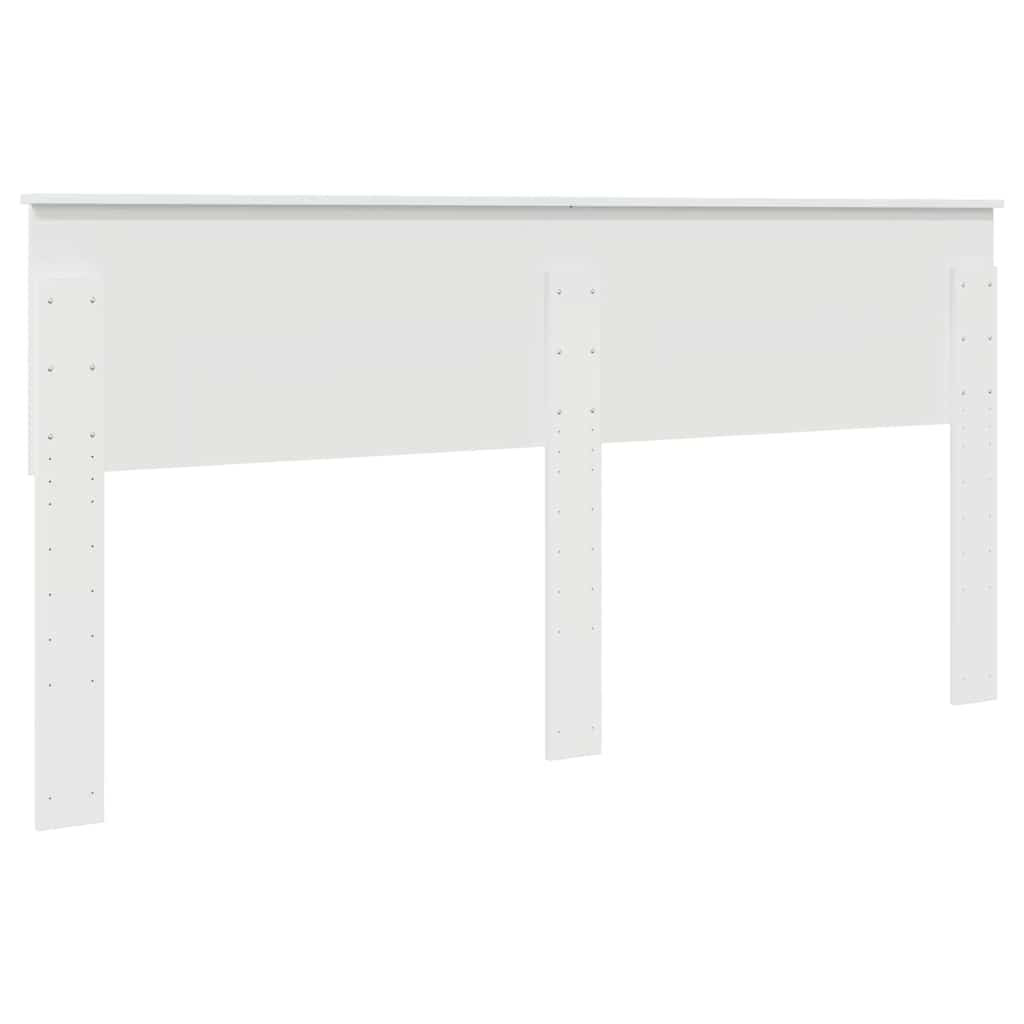vidaXL Κεφαλάρι με κεφαλάρι Λαμπερό Λευκό 180 cm Επεξεργασμένο ξύλο