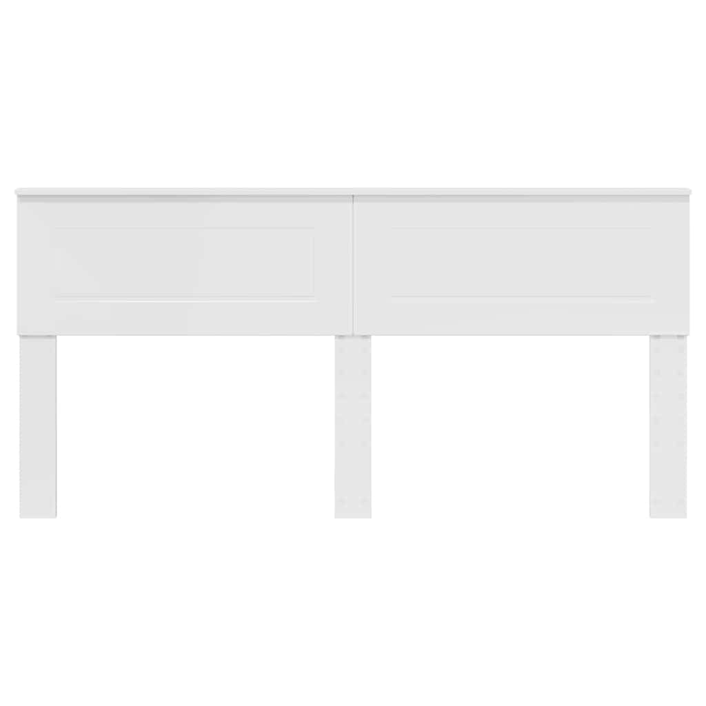 vidaXL Κεφαλάρι με κεφαλάρι Λαμπερό Λευκό 180 cm Επεξεργασμένο ξύλο