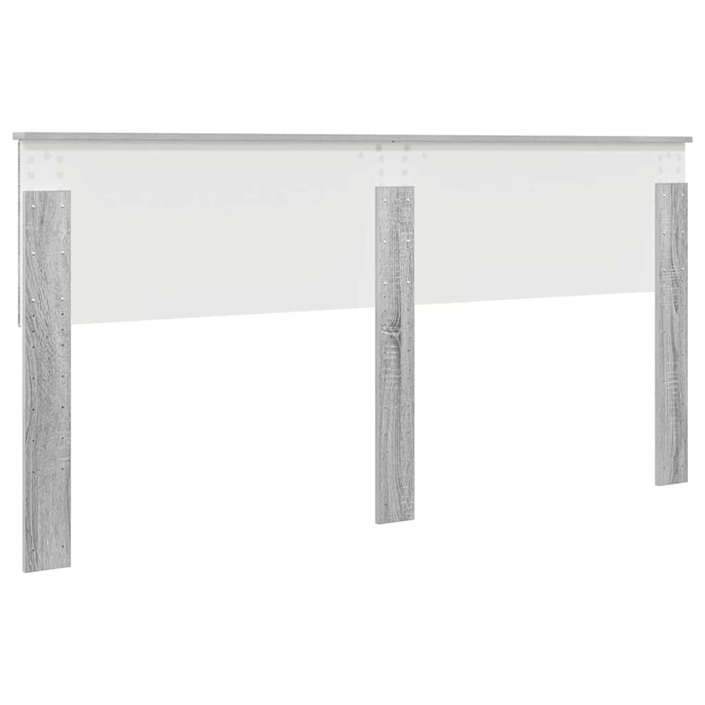 vidaXL Κεφαλάρι με κεφαλάρι Γκρίζο Σονομα 180 cm Επεξεργασμένο ξύλο