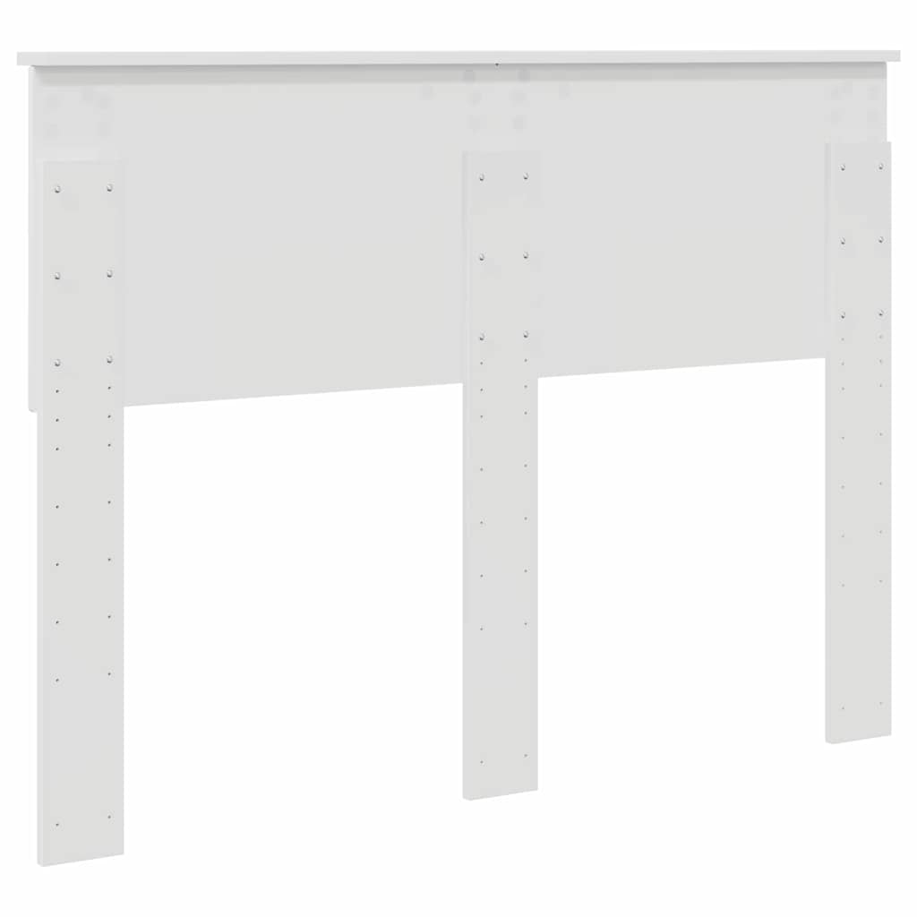 vidaXL Κεφαλάρι με κεφαλάρι Λαμπερό Λευκό 135 cm Επεξεργασμένο ξύλο
