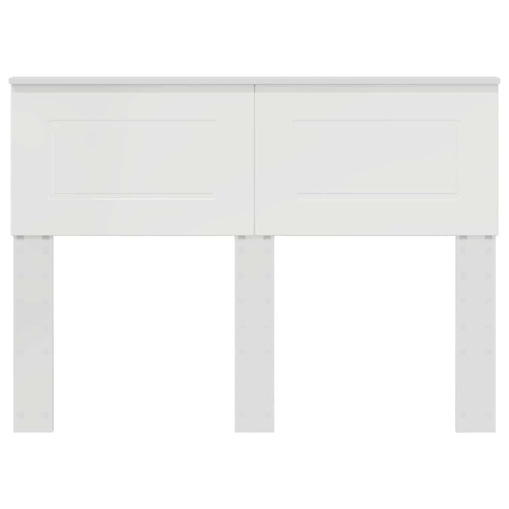 vidaXL Κεφαλάρι με κεφαλάρι Λαμπερό Λευκό 135 cm Επεξεργασμένο ξύλο