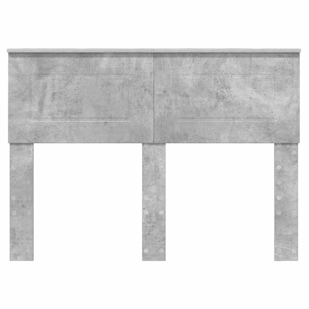 vidaXL Κεφαλάρι με κεφαλάρι Σκυρόδεμα Γκρι 120 cm Επεξεργασμένο ξύλο