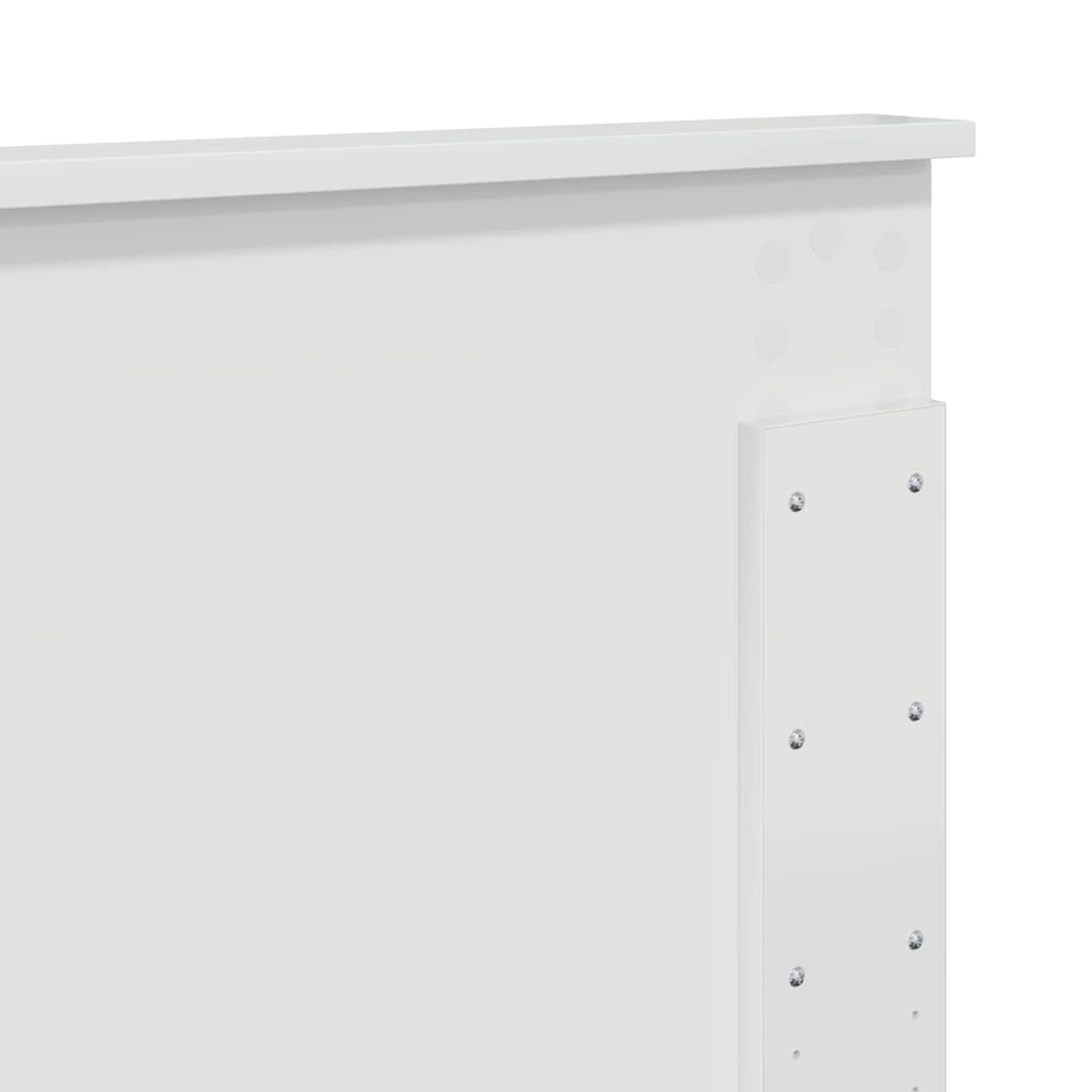 vidaXL Κεφαλάρι με κεφαλάρι Λαμπερό Λευκό 120 cm Επεξεργασμένο ξύλο