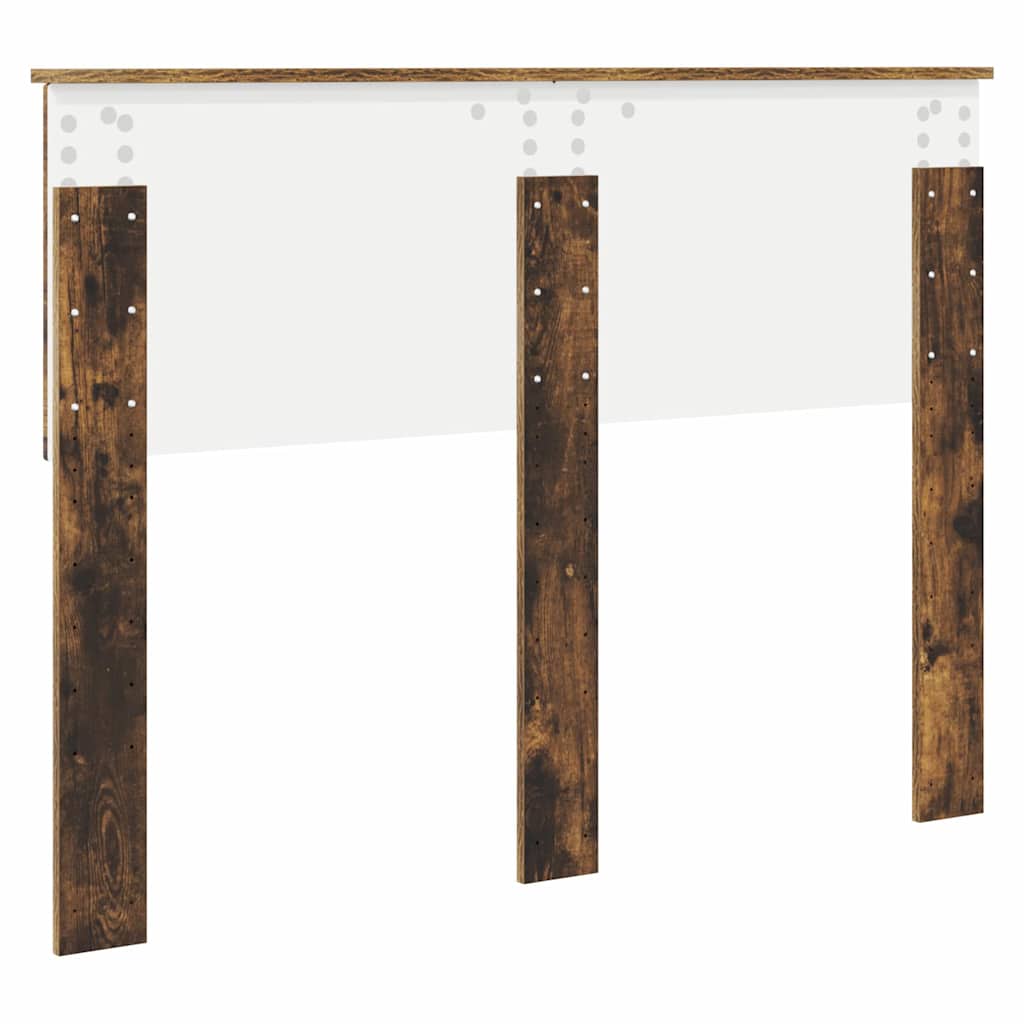 vidaXL Κεφαλάρι με κεφαλάρι Καπνιστό Δρύς 120 cm Επεξεργασμένο ξύλο