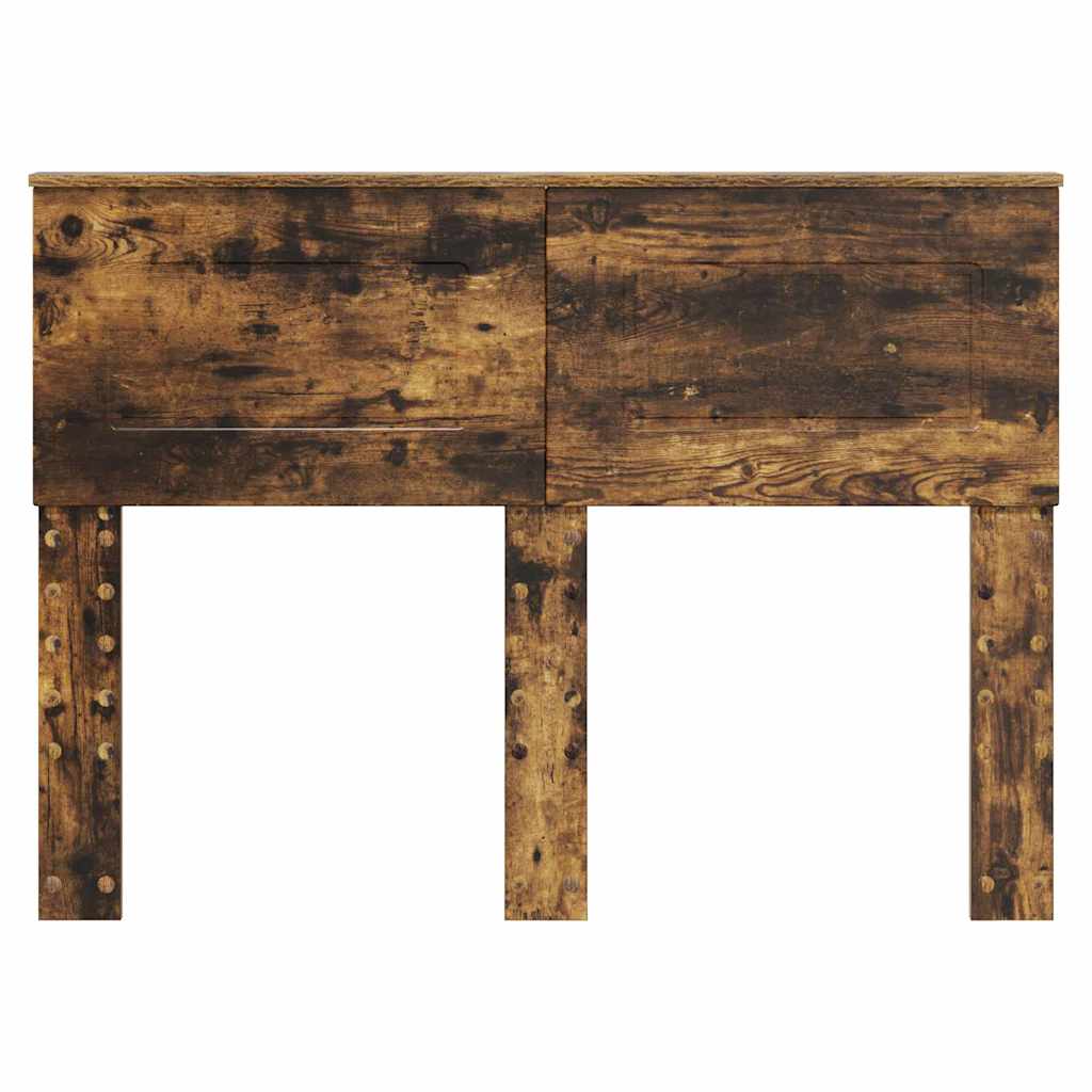 vidaXL Κεφαλάρι με κεφαλάρι Καπνιστό Δρύς 120 cm Επεξεργασμένο ξύλο