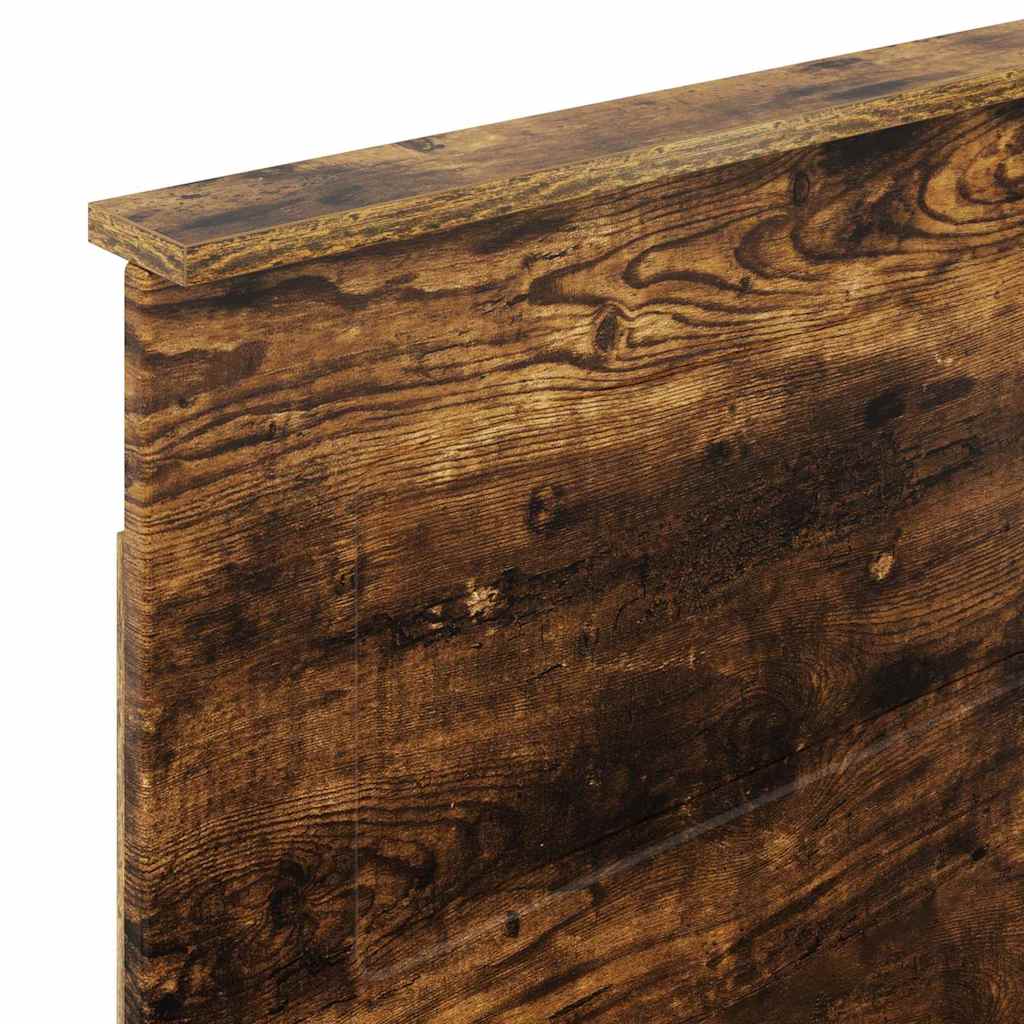 vidaXL Κεφαλάρι με κεφαλάρι Καπνιστό Δρύς 90 cm Επεξεργασμένο ξύλο