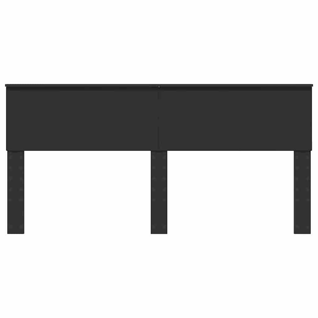 vidaXL Κεφαλάρι με κεφαλάρι Μαύρη Οξυά 180 cm Επεξεργασμένο ξύλο