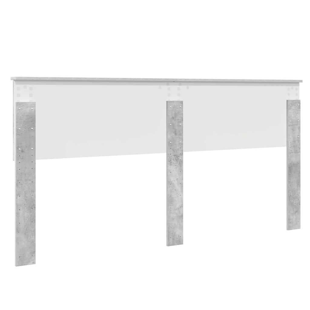 vidaXL Κεφαλάρι με κεφαλάρι Σκυρόδεμα Γκρι 180 cm Επεξεργασμένο ξύλο