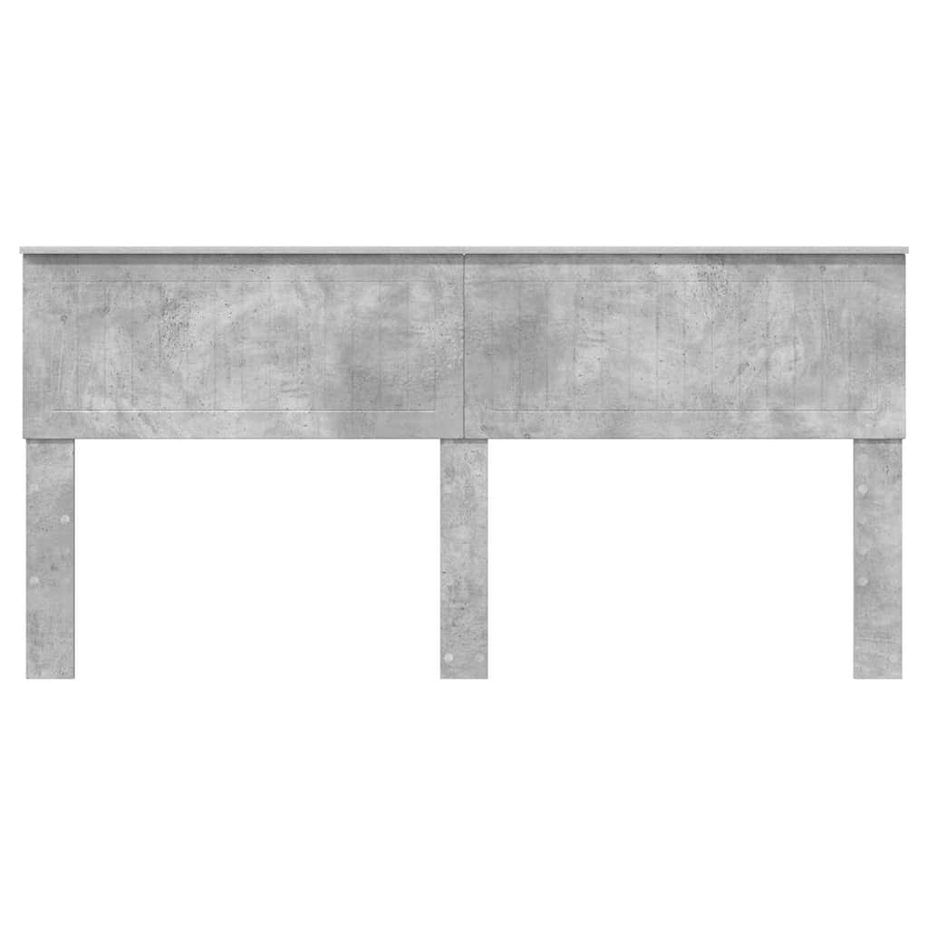 vidaXL Κεφαλάρι με κεφαλάρι Σκυρόδεμα Γκρι 180 cm Επεξεργασμένο ξύλο