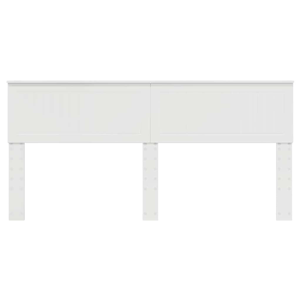 vidaXL Κεφαλάρι με κεφαλάρι Λαμπερό Λευκό 180 cm Επεξεργασμένο ξύλο