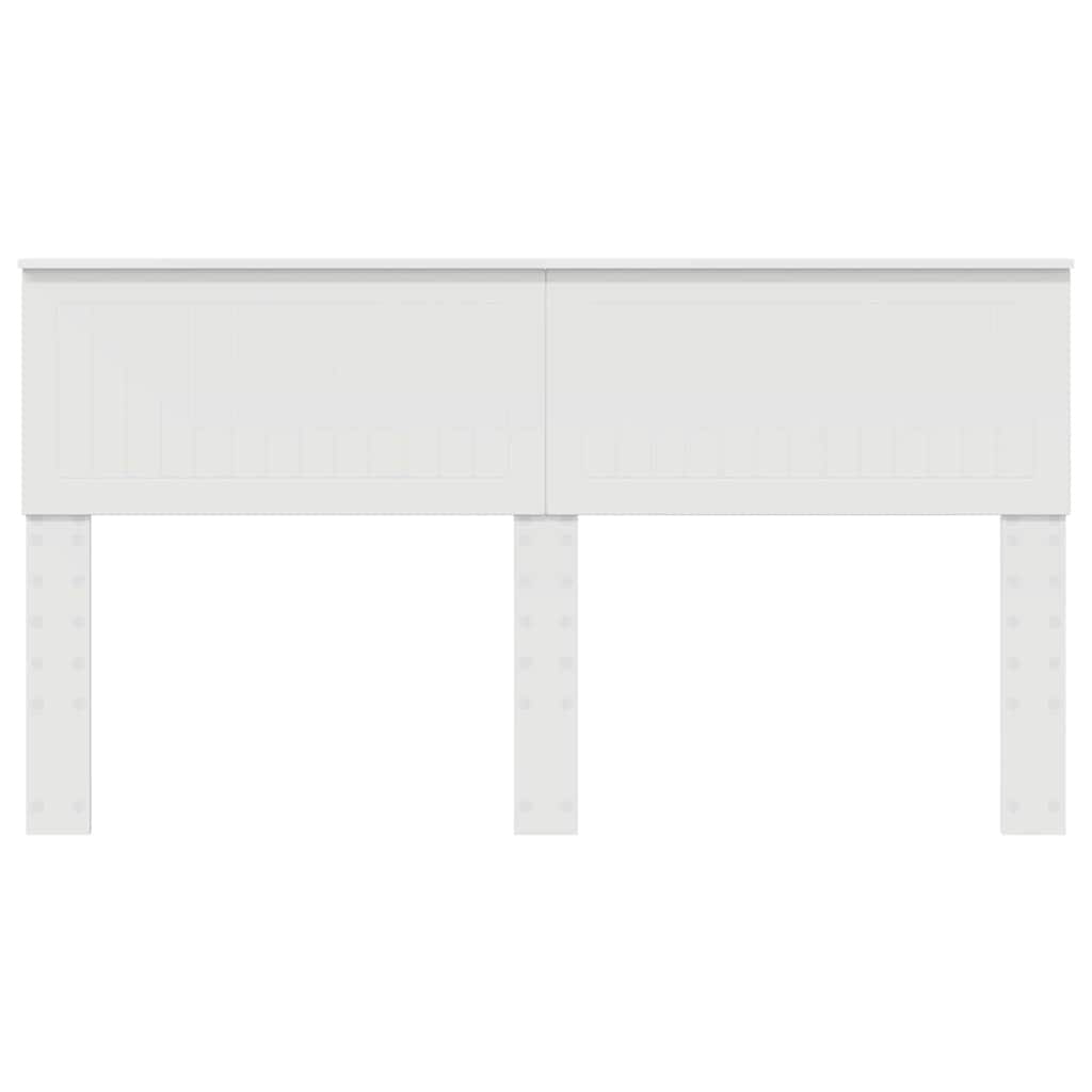 vidaXL Κεφαλάρι με κεφαλάρι Λευκό 160 cm Επεξεργασμένο ξύλο