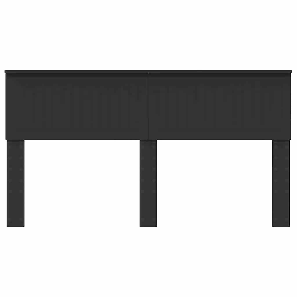vidaXL Κεφαλάρι με κεφαλάρι Μαύρη Οξυά 160 cm Επεξεργασμένο ξύλο