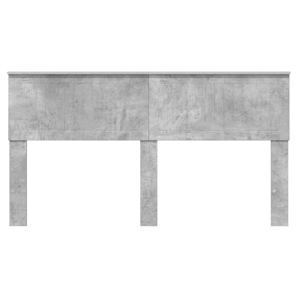 vidaXL Κεφαλάρι με κεφαλάρι Σκυρόδεμα Γκρι 160 cm Επεξεργασμένο ξύλο