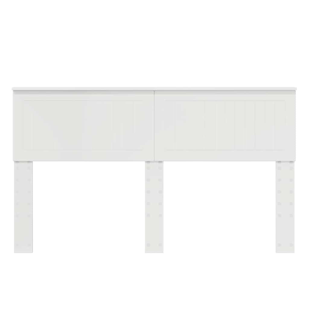 vidaXL Κεφαλάρι με κεφαλάρι Λευκό 150 cm Επεξεργασμένο ξύλο