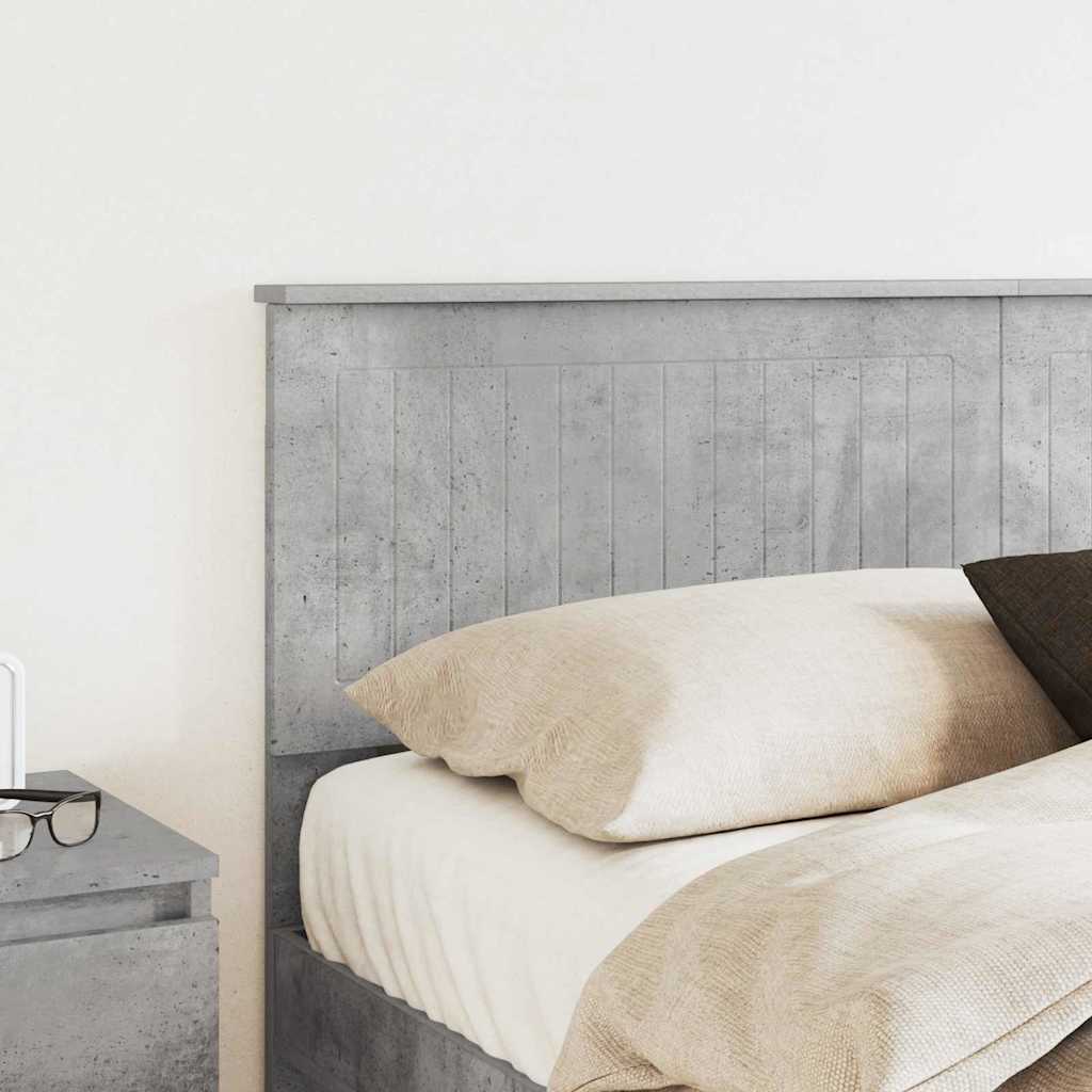 vidaXL Κεφαλάρι με κεφαλάρι Σκυρόδεμα Γκρι 150 cm Επεξεργασμένο ξύλο