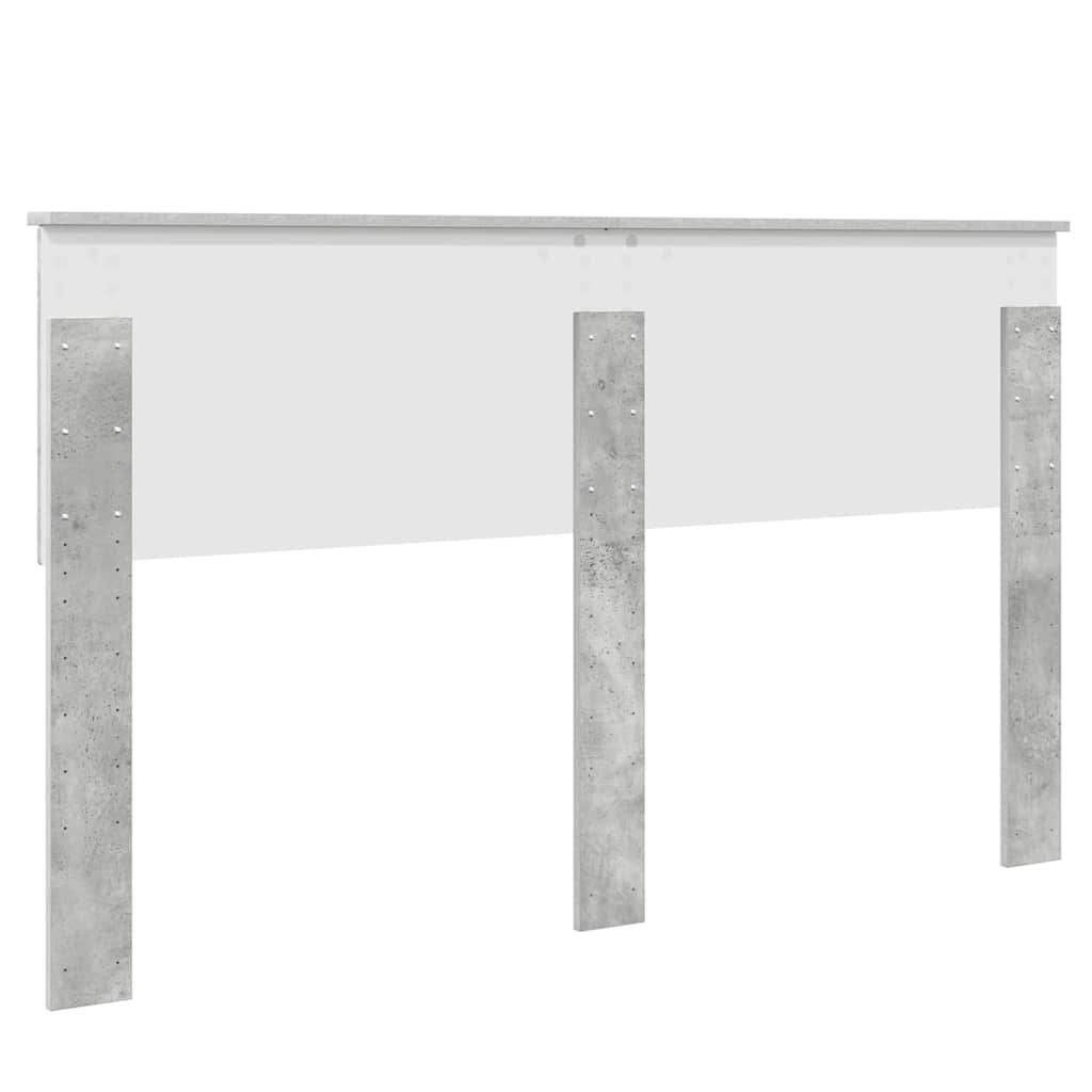 vidaXL Κεφαλάρι με κεφαλάρι Σκυρόδεμα Γκρι 150 cm Επεξεργασμένο ξύλο