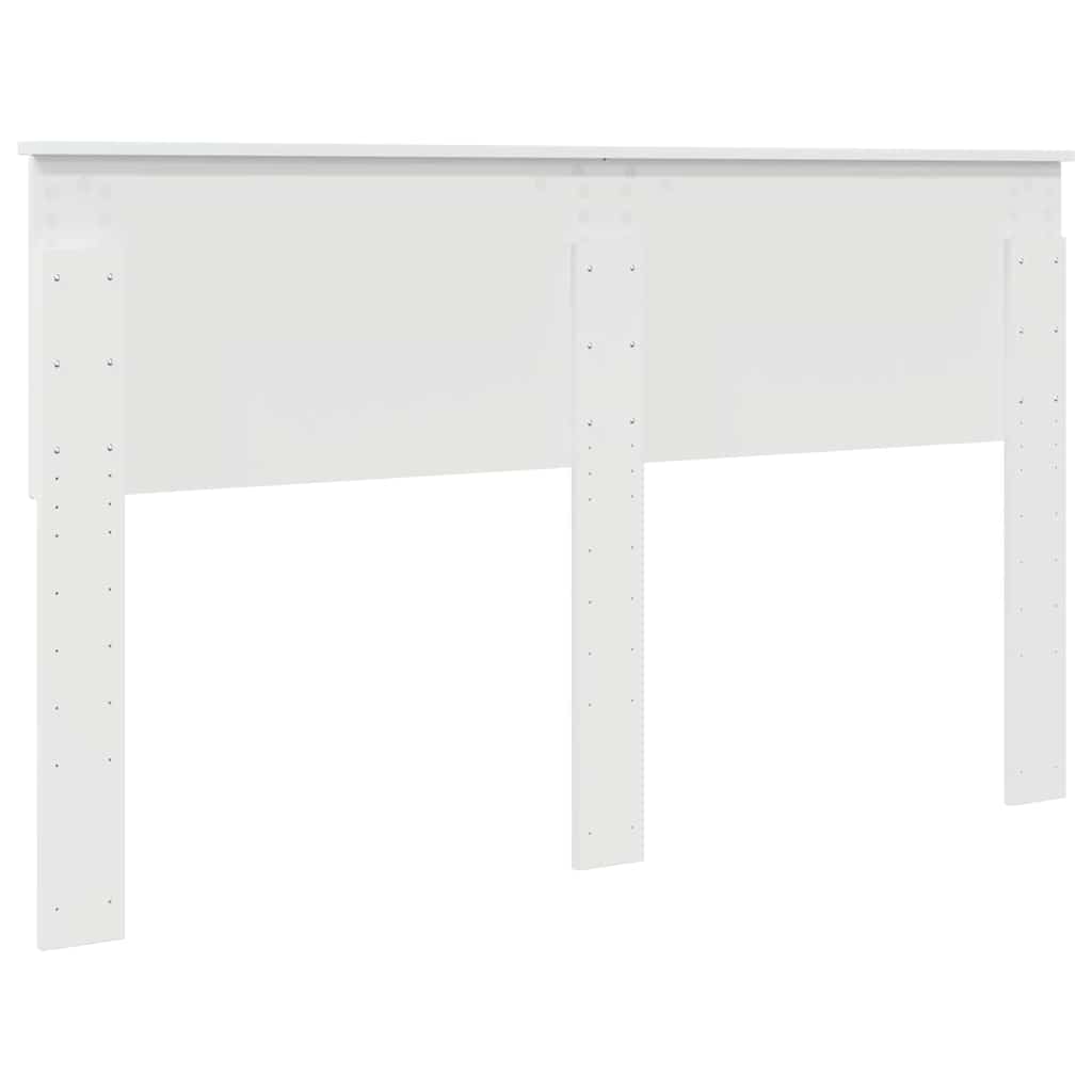 vidaXL Κεφαλάρι με κεφαλάρι Λαμπερό Λευκό 150 cm Επεξεργασμένο ξύλο