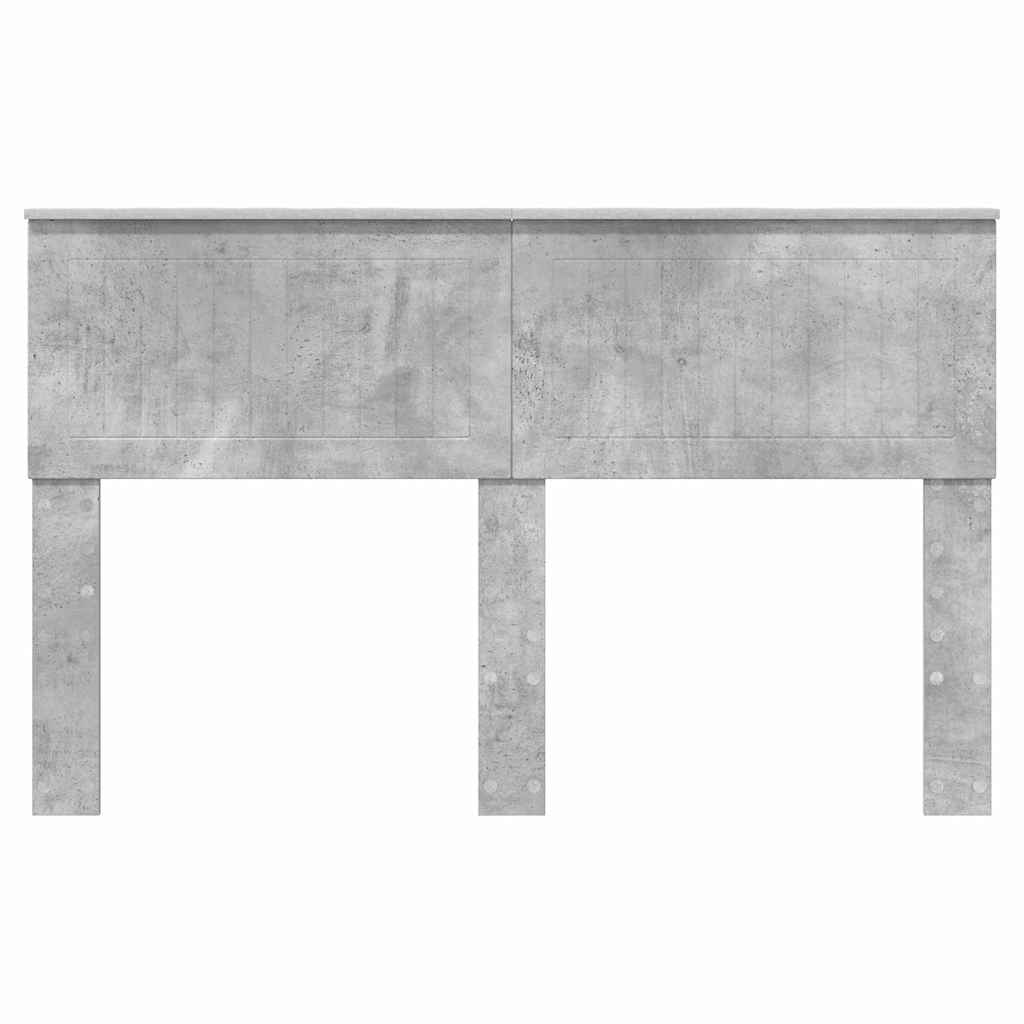 vidaXL Κεφαλάρι με κεφαλάρι Σκυρόδεμα Γκρι 140 cm Επεξεργασμένο ξύλο