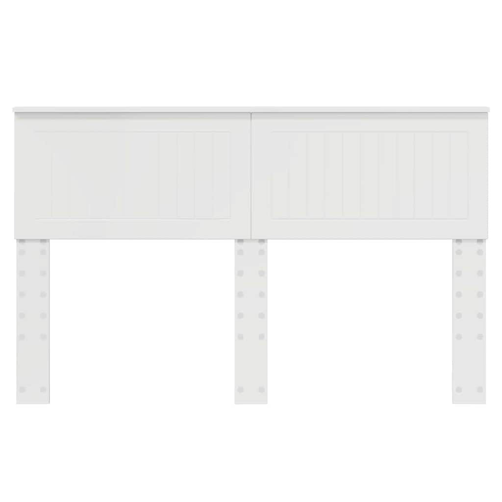 vidaXL Κεφαλάρι με κεφαλάρι Λαμπερό Λευκό 140 cm Επεξεργασμένο ξύλο
