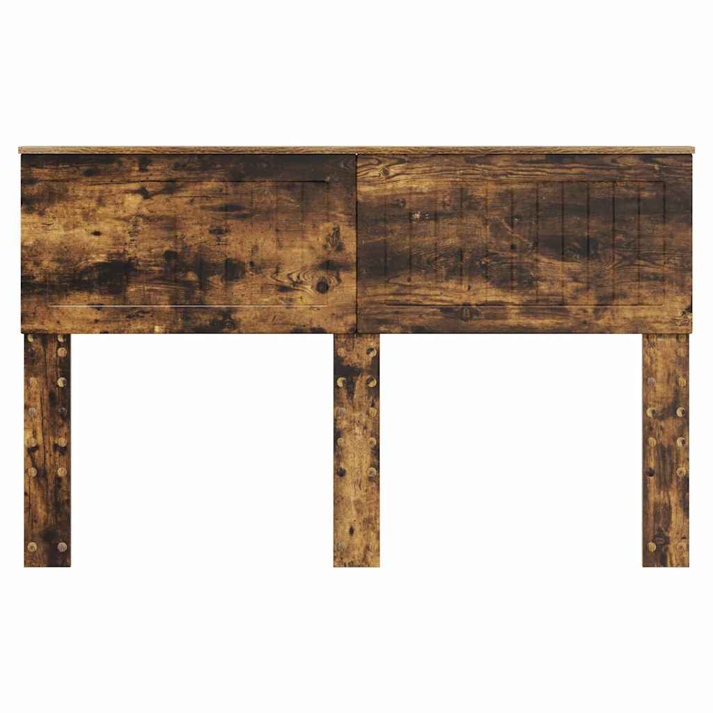 vidaXL Κεφαλάρι με κεφαλάρι Καπνιστό Δρύς 140 cm Επεξεργασμένο ξύλο