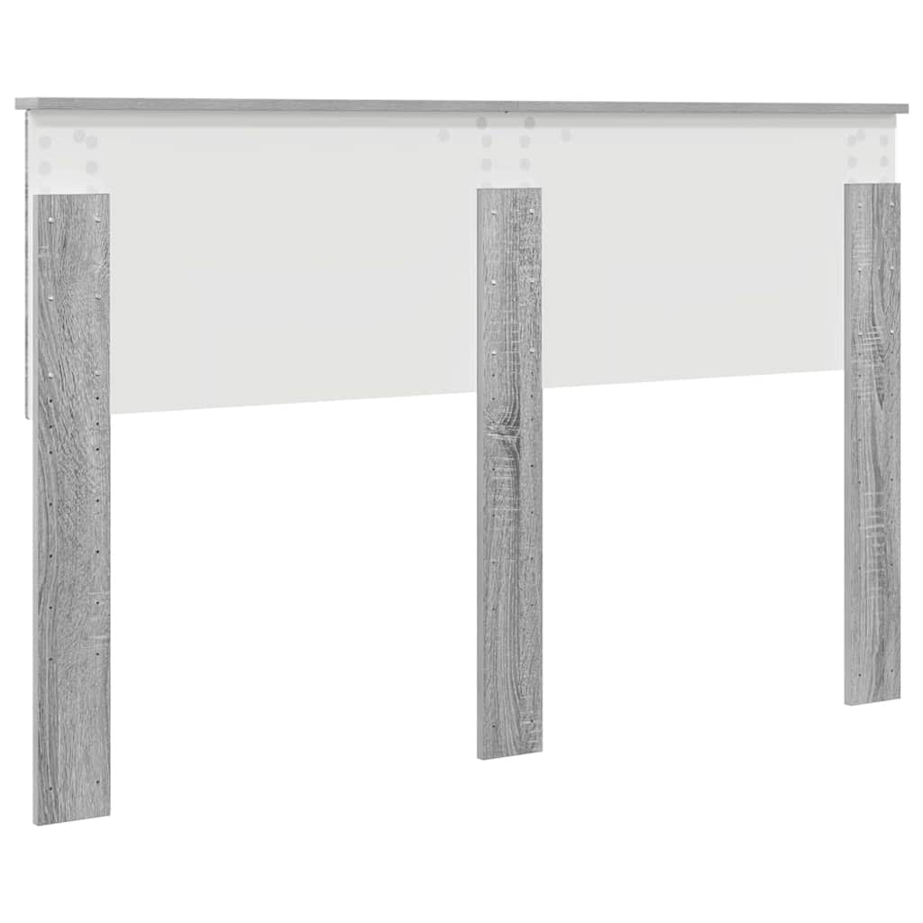 vidaXL Κεφαλάρι με κεφαλάρι Γκρίζο Σονομα 140 cm Επεξεργασμένο ξύλο