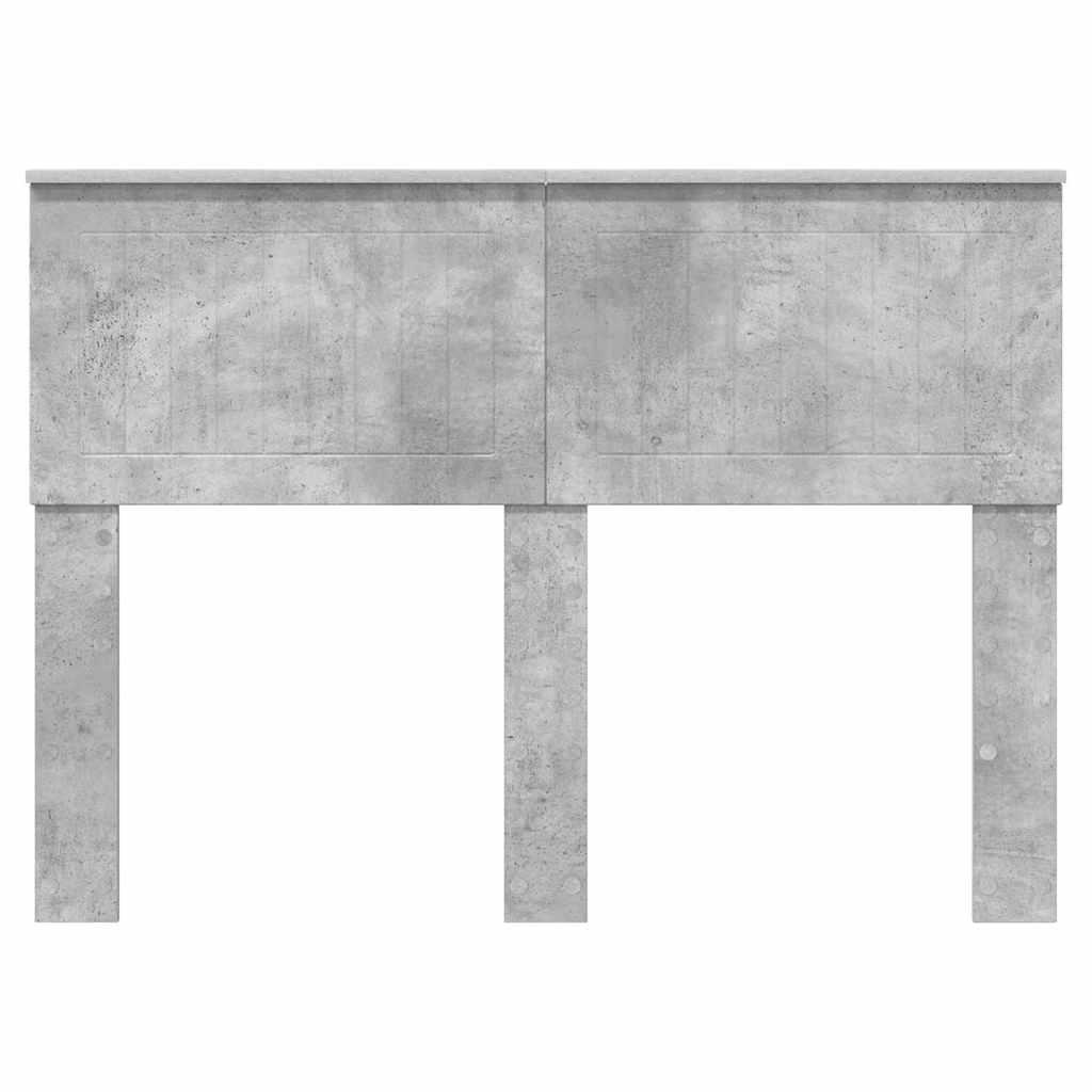 vidaXL Κεφαλάρι με κεφαλάρι Σκυρόδεμα Γκρι 135 cm Επεξεργασμένο ξύλο