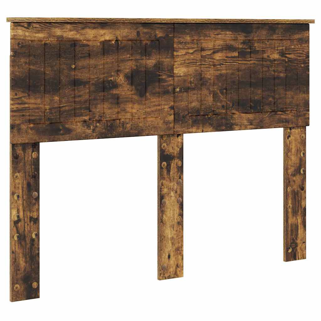 vidaXL Κεφαλάρι με κεφαλάρι Καπνιστό Δρύς 120 cm Επεξεργασμένο ξύλο