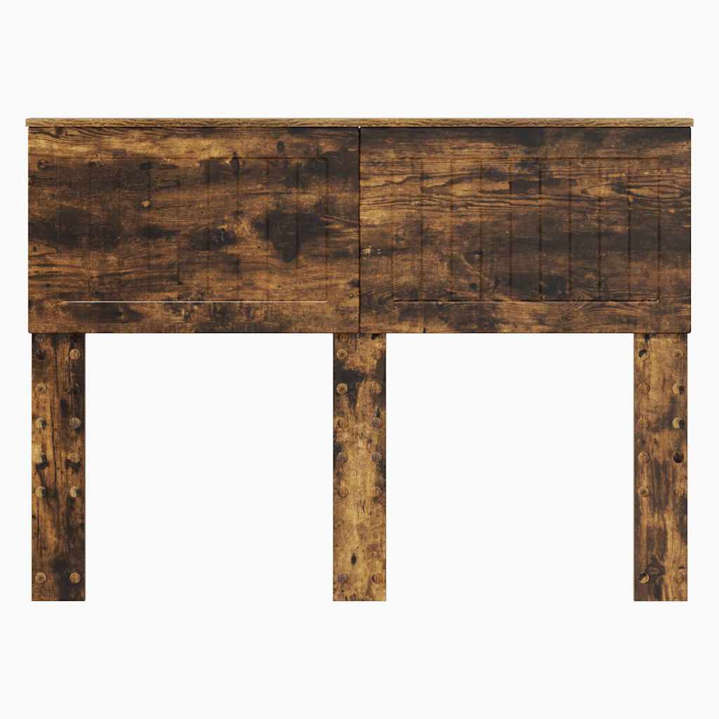 vidaXL Κεφαλάρι με κεφαλάρι Καπνιστό Δρύς 120 cm Επεξεργασμένο ξύλο