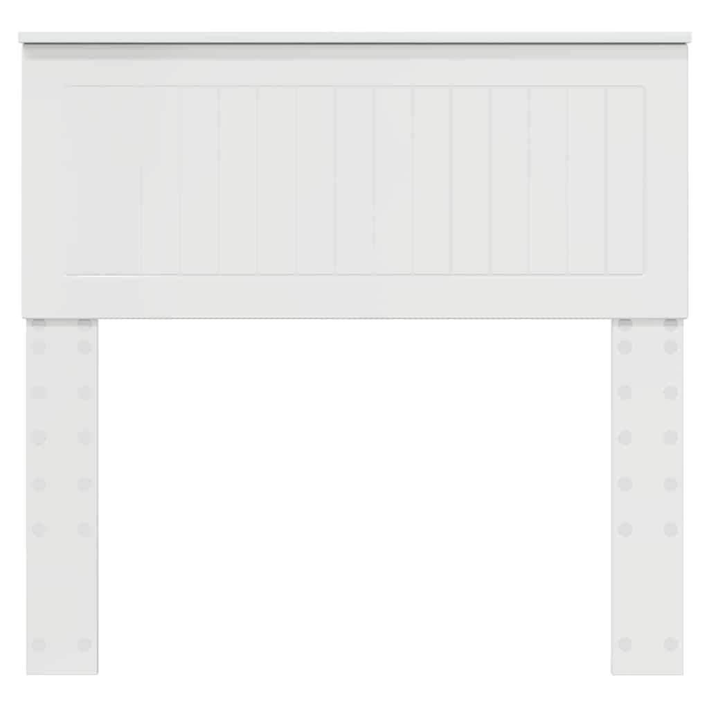 vidaXL Κεφαλάρι με κεφαλάρι Λαμπερό Λευκό 90 cm Επεξεργασμένο ξύλο