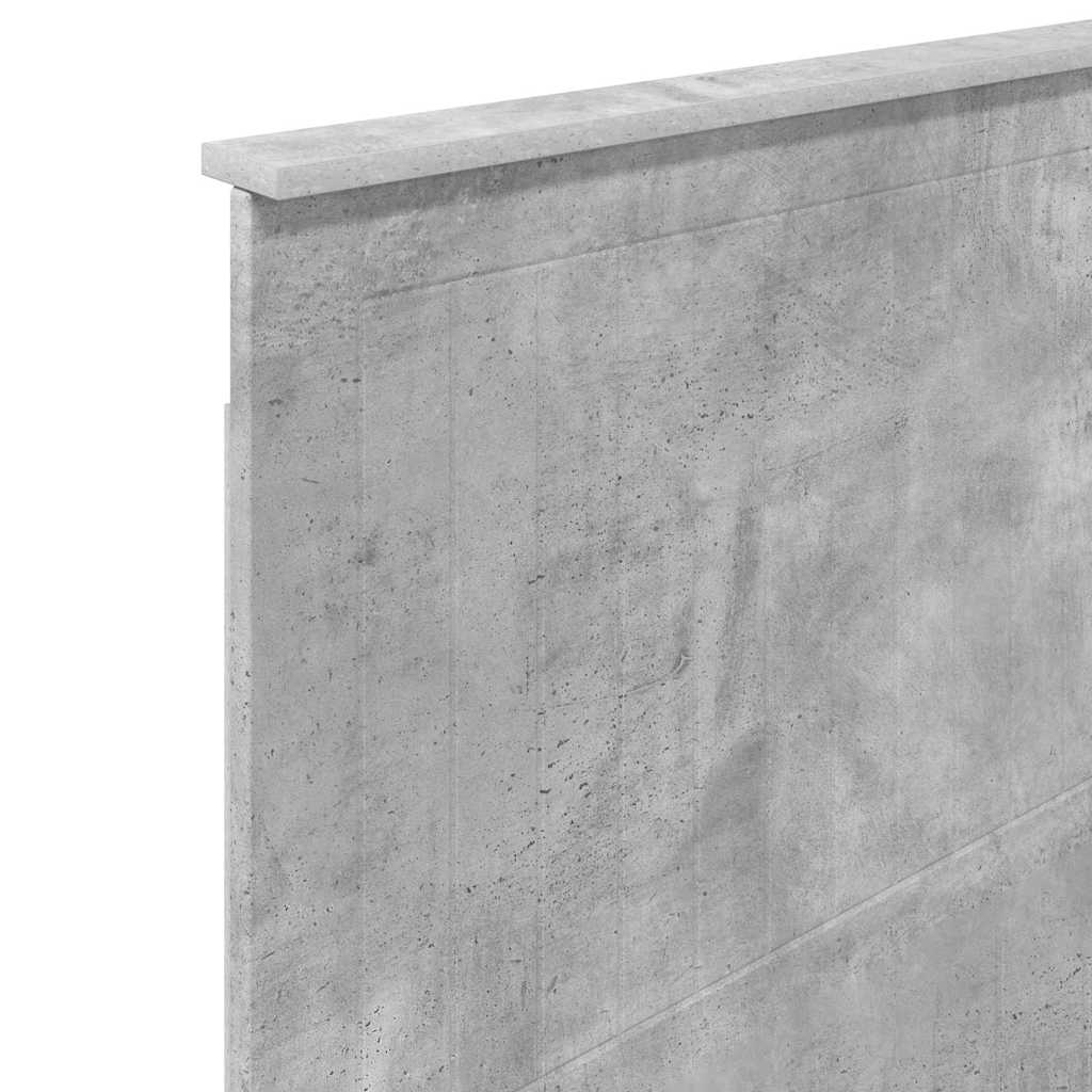 vidaXL Κεφαλάρι με κεφαλάρι Σκυρόδεμα Γκρι 80 cm Επεξεργασμένο ξύλο
