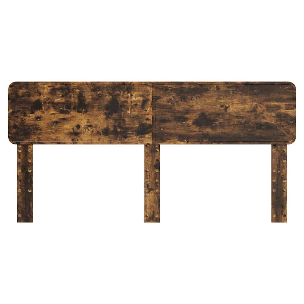 vidaXL Κεφαλάρι με κεφαλάρι Καπνιστό Δρύς 200 cm Επεξεργασμένο ξύλο