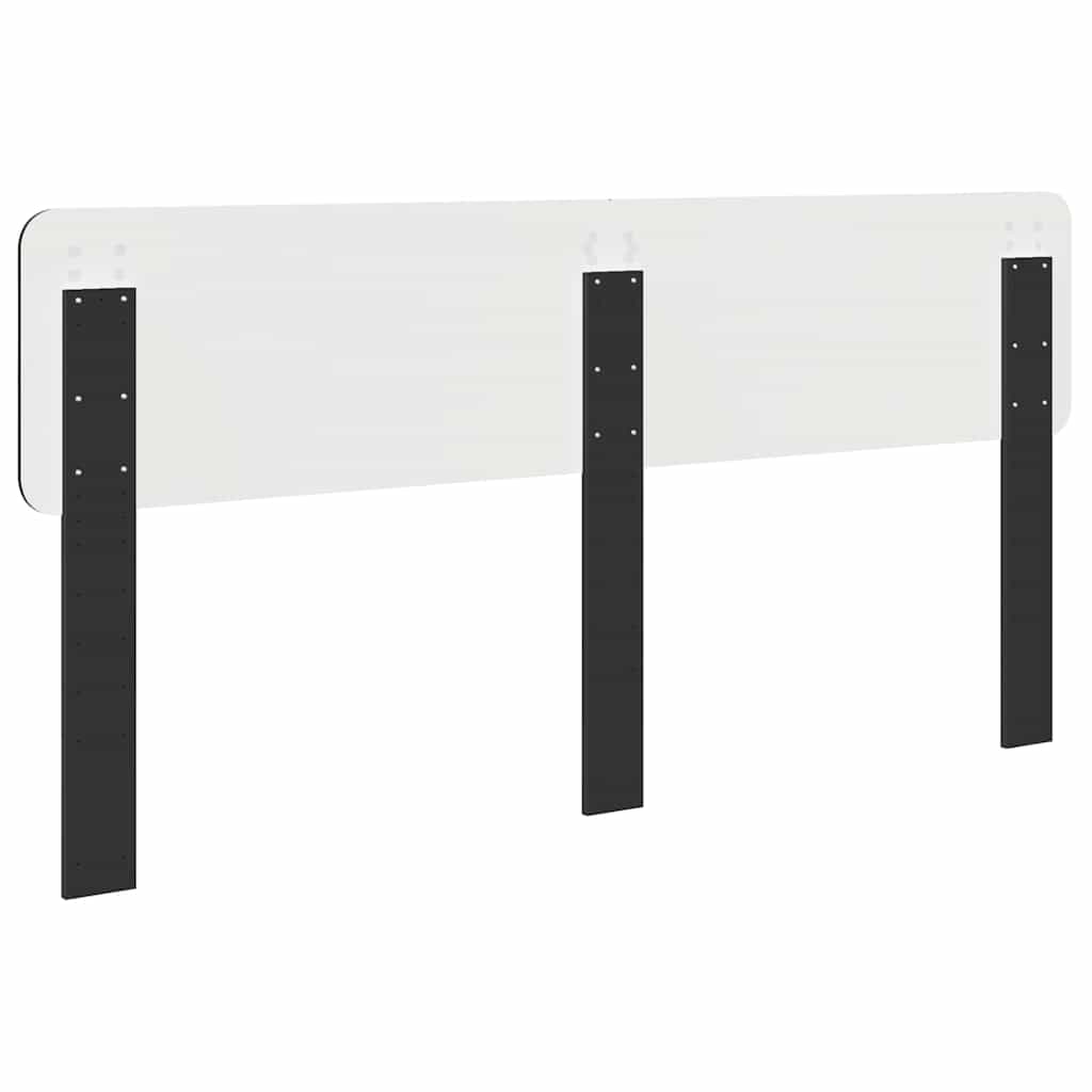 vidaXL Κεφαλάρι με κεφαλάρι Μαύρη Οξυά 180 cm Επεξεργασμένο ξύλο