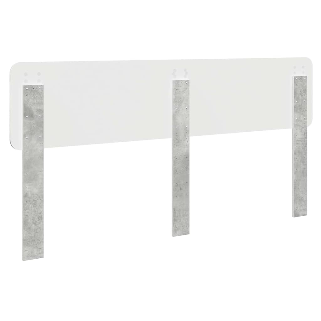 vidaXL Κεφαλάρι με κεφαλάρι Σκυρόδεμα Γκρι 180 cm Επεξεργασμένο ξύλο