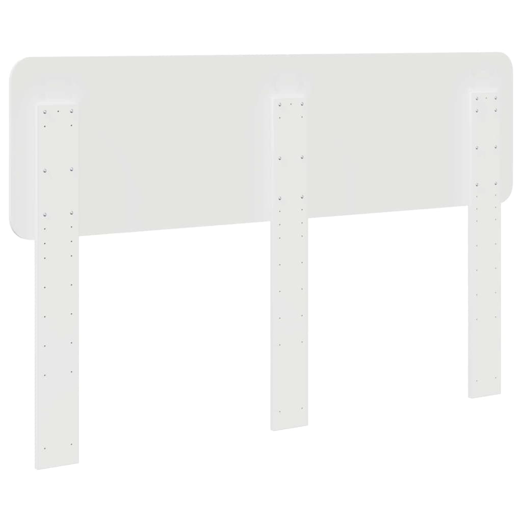 vidaXL Κεφαλάρι με κεφαλάρι Λαμπερό Λευκό 140 cm Επεξεργασμένο ξύλο